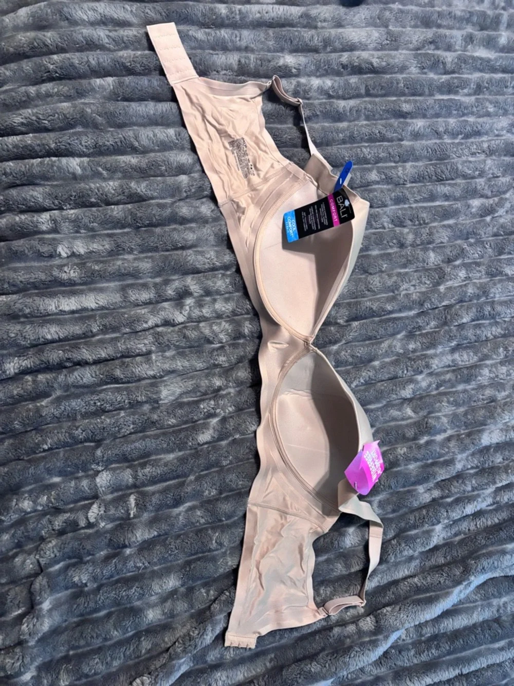 NWT Bali Comfort Seamless Nude T-Shirt Bra - Light Beige Size XL- see size chart - Picture 10 of 14